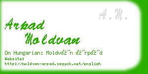 arpad moldvan business card